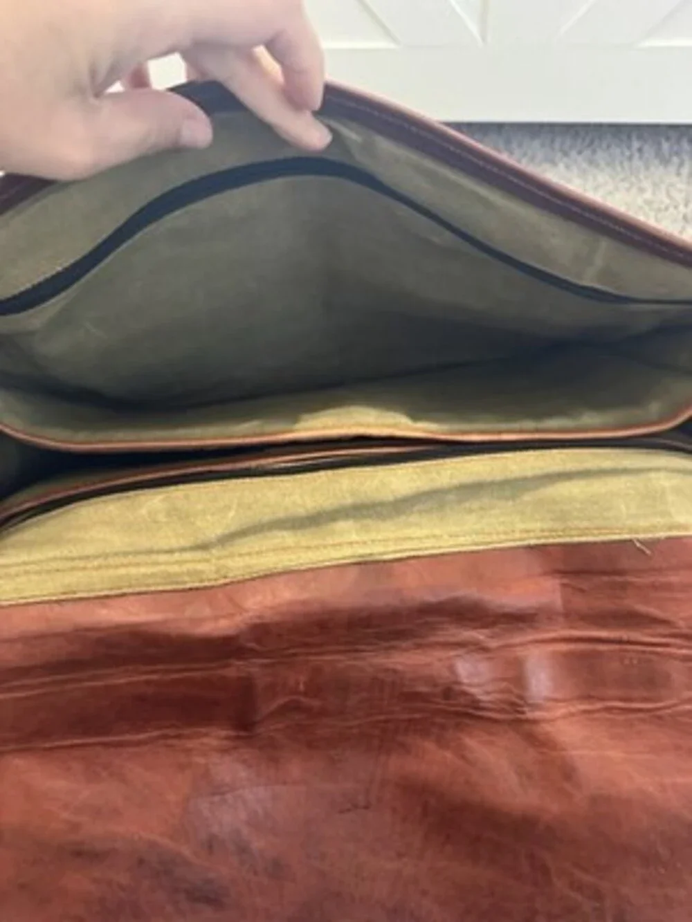 Vintage Leather Messenger Bag
